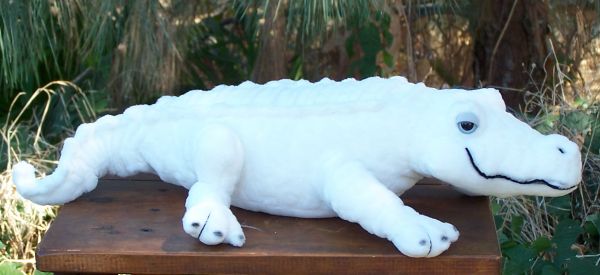 white alligator plush