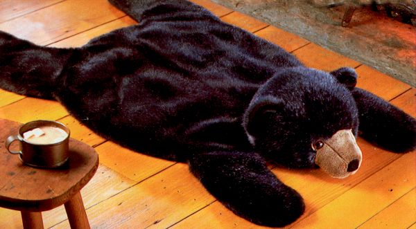 Plush Black Bear Rug from Stuffed Ark