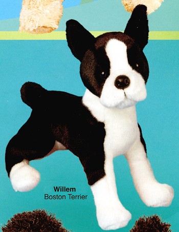 realistic boston terrier stuffed animal