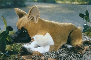 Kosen Plush Boxer Stuffed Animal, Lying