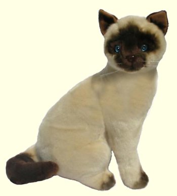 Bocchetta Tulip Stuffed Plush Siamese Cat