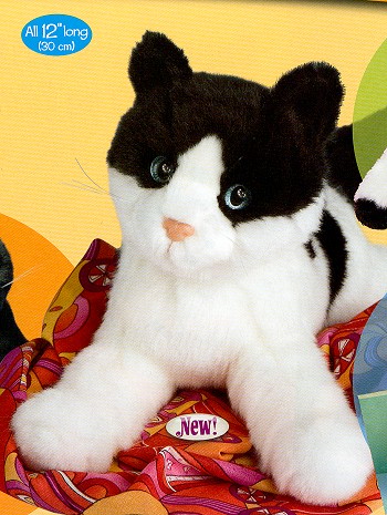 Veronica Plush Black and White Cat