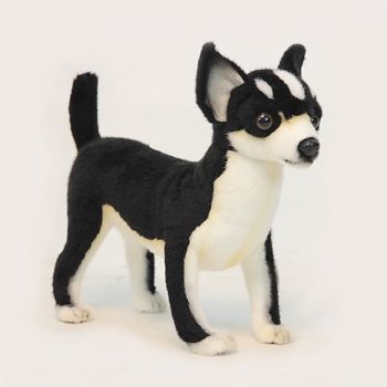 Hansa Plush Black and White Chihuahua