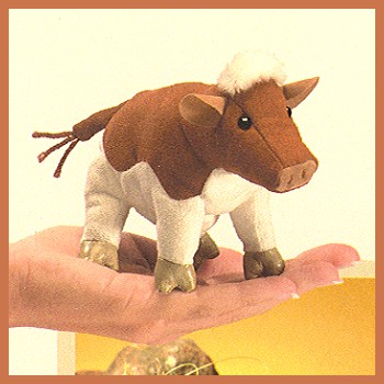 stuffed animal brown cow