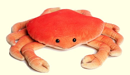 Stuffed Plush Dungeness Crab from Cabin Critters