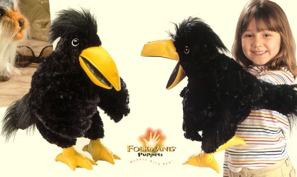 Stuffed Plush Yellow-Beaked Crow