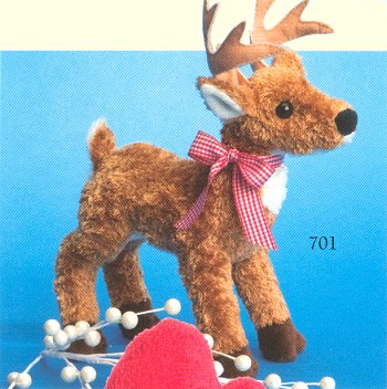 Stuffed Plush Holiday Deer