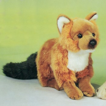 dhole dog stuffed wild plush indian animal red asiatic endangered species known also