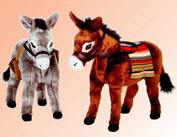 Fiesta Stuffed Plush Donkeys