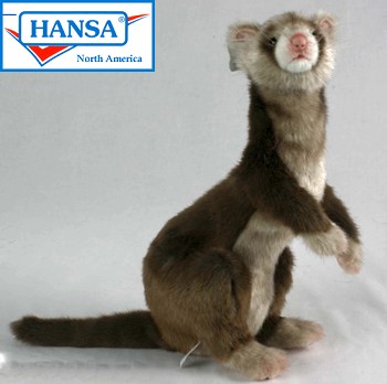 Hansa Stuffed Plush Brown Ferret