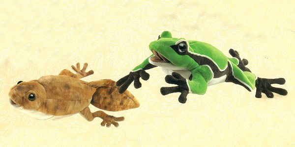 Folkmanis Stuffed Plush Tadpole Frog Hand Puppet