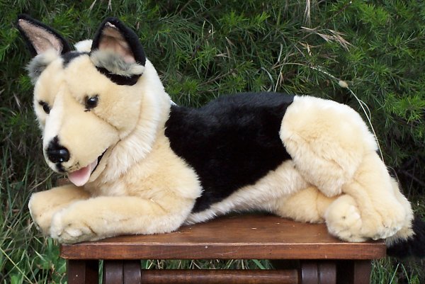 stuffed white german shepherd