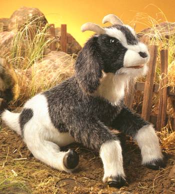 Folkmanis Stuffed Goat Hand Puppet