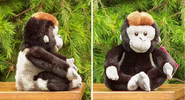 Wildlife Artists Sitting Stuffed Plush Gorilla