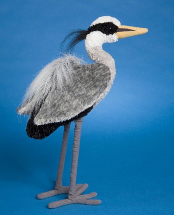 Wildlife Artists Great Blue Heron Plush Toy 11 H 