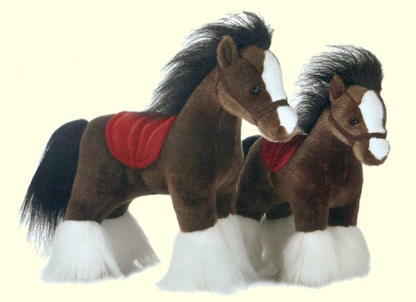 Aurora Stuffed Plush Clydesdale Horses