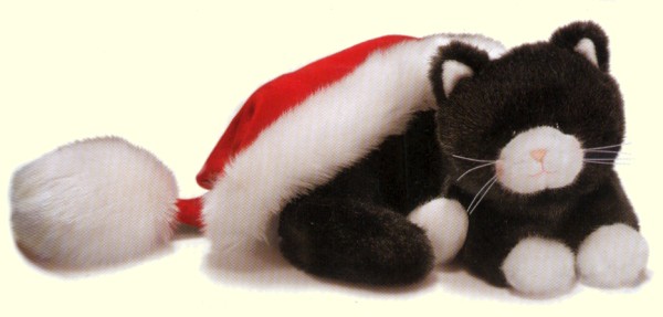 Russ Berrie Black & White Holiday Kitten