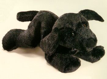 Stuffed Plush Black Lab Puppy Dog