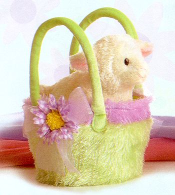Fancy Pals Plush Lamb in a Basket