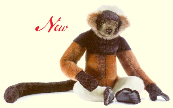 Hansa Stuffed Plush Ruffed Neck Madagascar Lemur