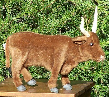 Hansa Stuffed Plush Longhorn Bull