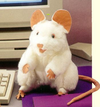 Folkmanis Stuffed White Mouse