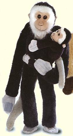 Wild Republic Stuffed Plush Mom and Baby Douc Langurs