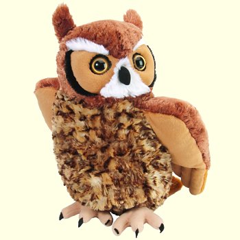 Wild Republic Stuffed Plush Great Horned Owl
