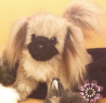 stuffed pekingese dog