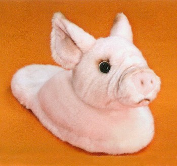 Stuffed Plush Pink Pig Slipper