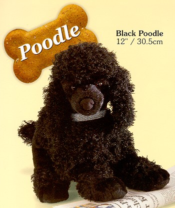 stuffed black poodle
