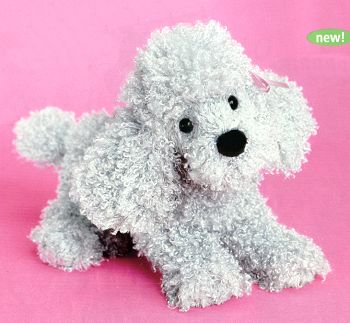 Stuffed Plush Twink Gray Poodle Dog