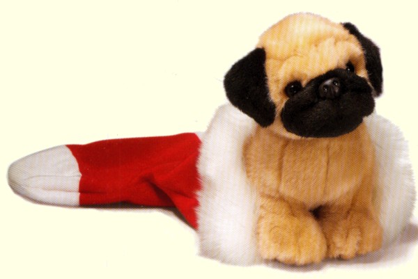 Russ Berrie Pug Holiday Puppy