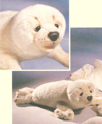 Stuffed Plush White Seal