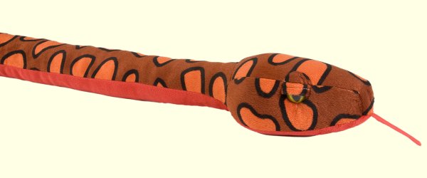 Wild Republic Plush Big Head Rainbow Boa Stuffed Animal