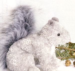 Nutlee Stuffed Plush Gray Squirrel