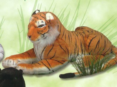 Large Roaring Stuffed Tiger