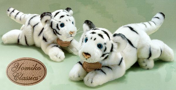 Stuffed Plush White Tigers from Russ Berrie