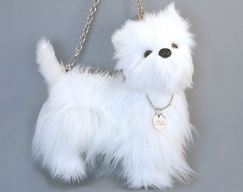 Stuffed Plush Westie Handbag