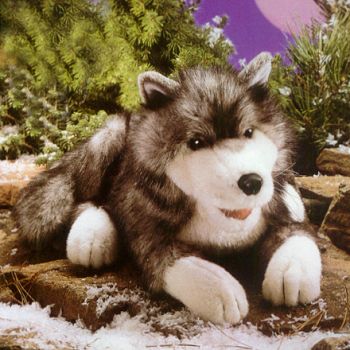 Folkmanis Stuffed Plush Timber Wolf from Stuffed Ark