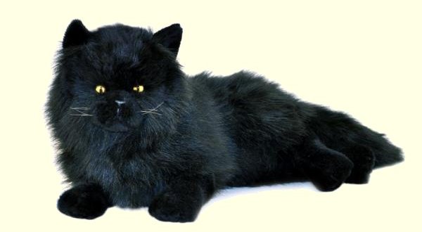 Bocchetta Onyx Stuffed Plush Black Persian Cat