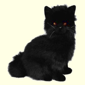 Bocchetta Crystal Sitting Plush Black Persian Cat