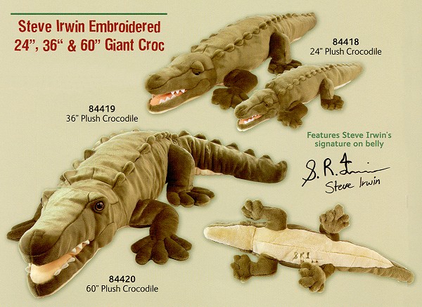 Steve Irwin Embroidered Stuffed Plush Crocodiles