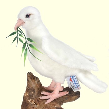 Hansa Stuffed Plush White Dove