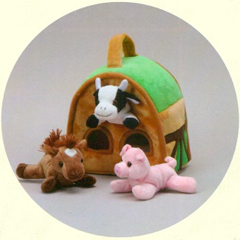 Plush Farm Barn with Finger Puppets