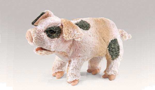 Folkmanis Grunting Pig Stuffed Animal Hand Puppet