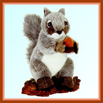 Fiesta Stuffed Plush Gray Squirrel