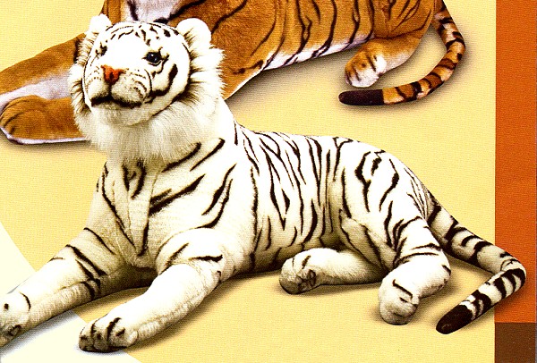 Melissa and Doug 47 Inch Lifelike Stuffed Plush White Tiger