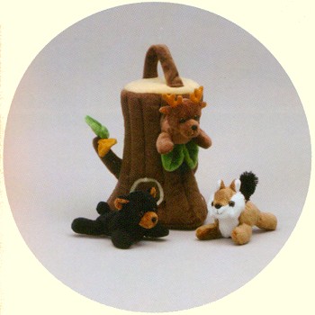 Plush Tree Carrier with Finger Puppets